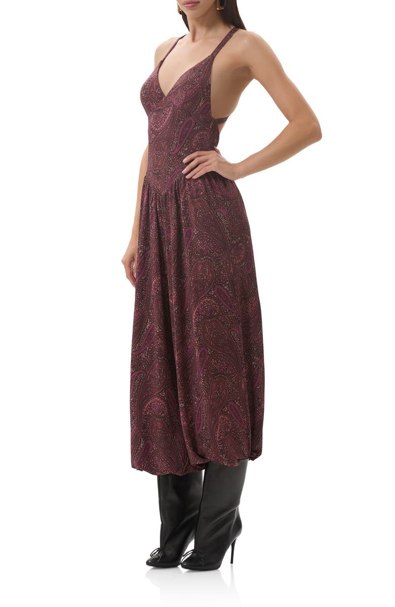 AFRM Bogart Sleeveless Wide Leg Jumpsuit, Alternate, color, Chocolate Paisley