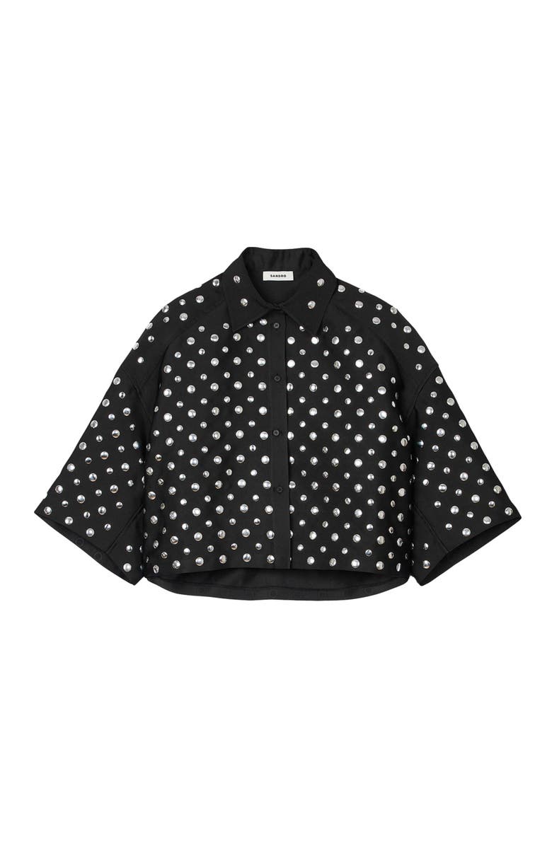 SANDRO Stud-embellished shirt, Alternate, color,