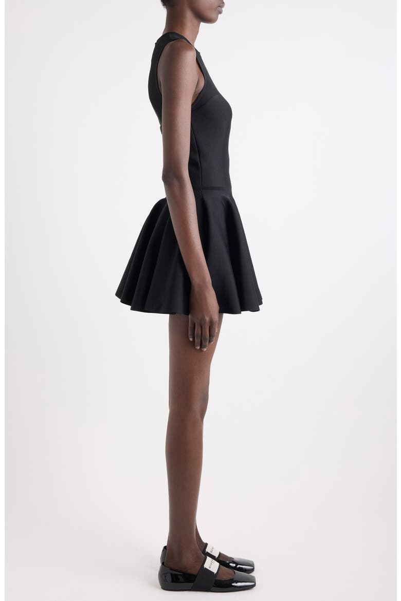 Sleeveless Fit & Flare Minidress, Alternate, color, BLACK