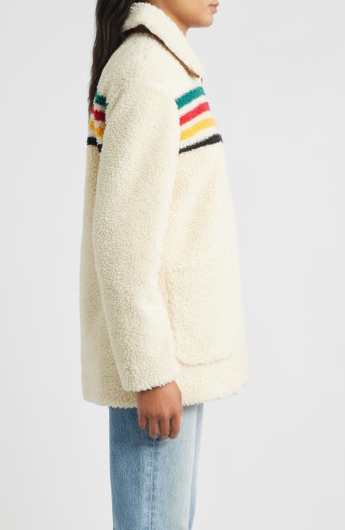 Pendleton Glacier Sunset High Pile Fleece Jacket In Neutral