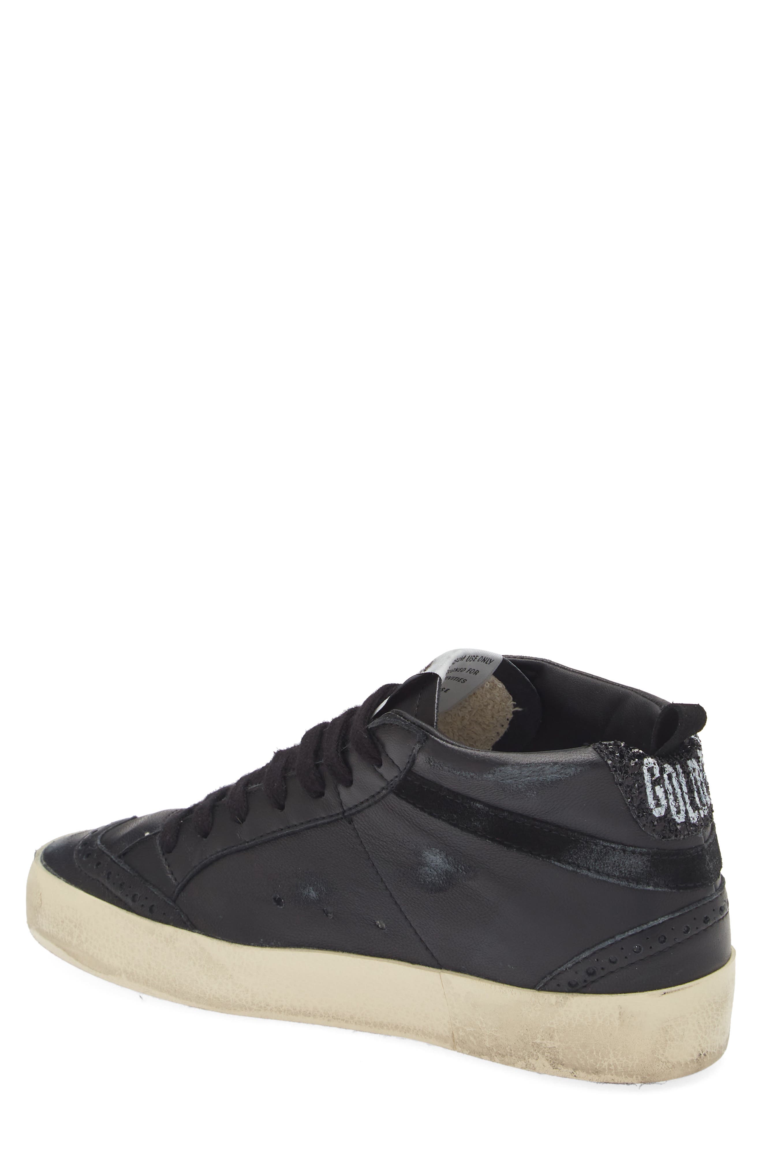 Golden Goose Mid Star Sneaker, Alternate, color, Black