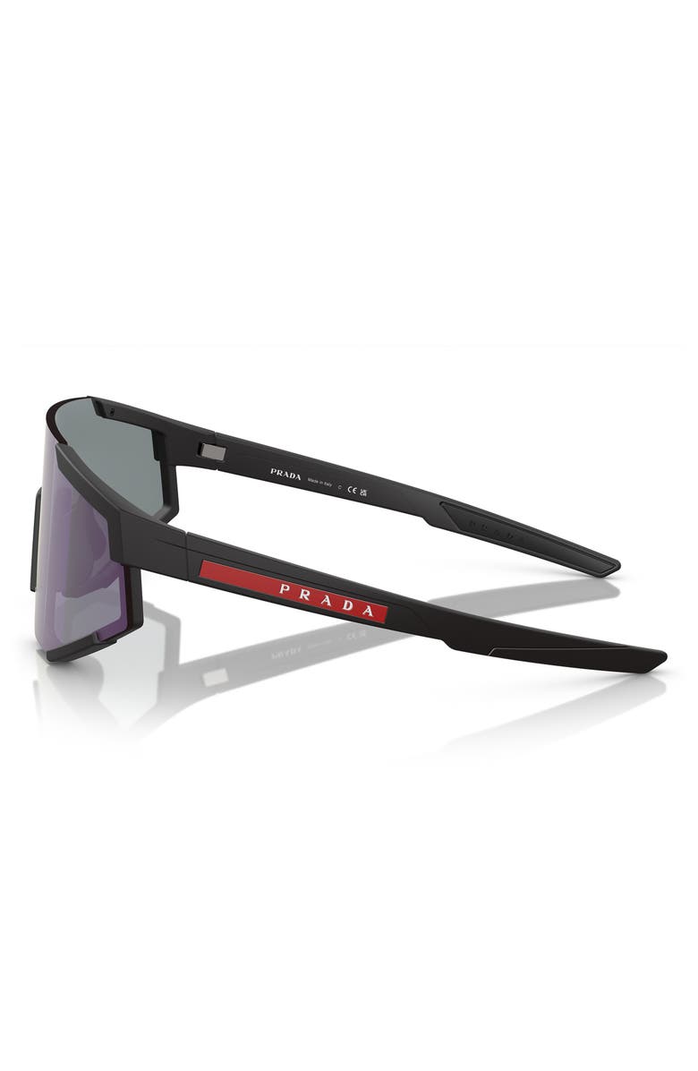 Prada Linea Rossa 137mm Pillow Shield Sunglasses, Alternate, color, Violet