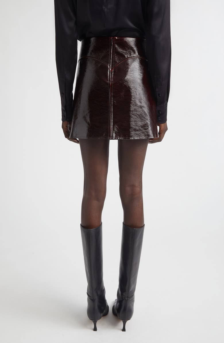 Stand Studio Aksie Faux Leather Miniskirt, Alternate, color, Dark Plum