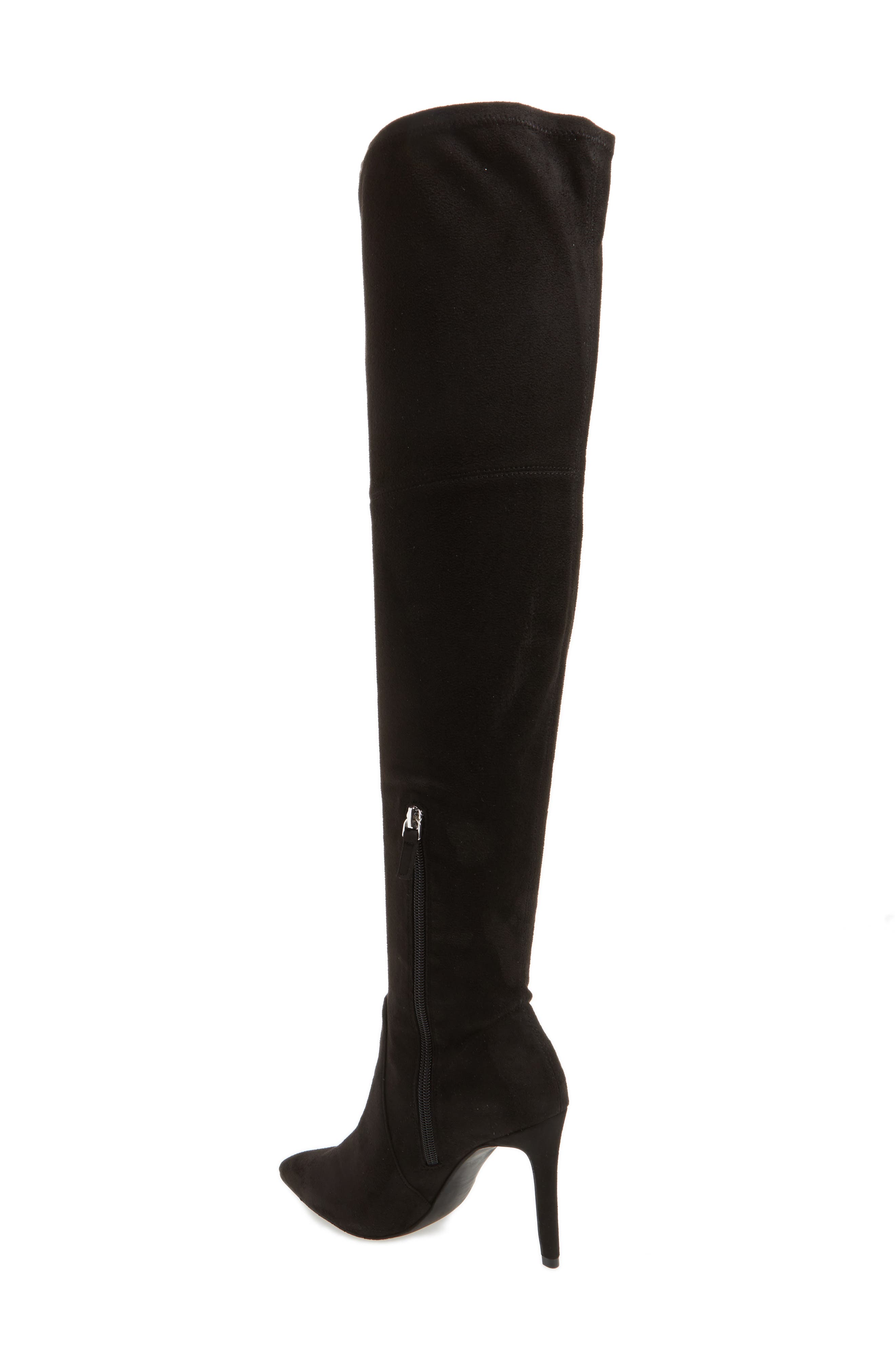Fab Nara Over the Knee Boot, Alternate, color, BLACK STRETCH FAUX SUEDE