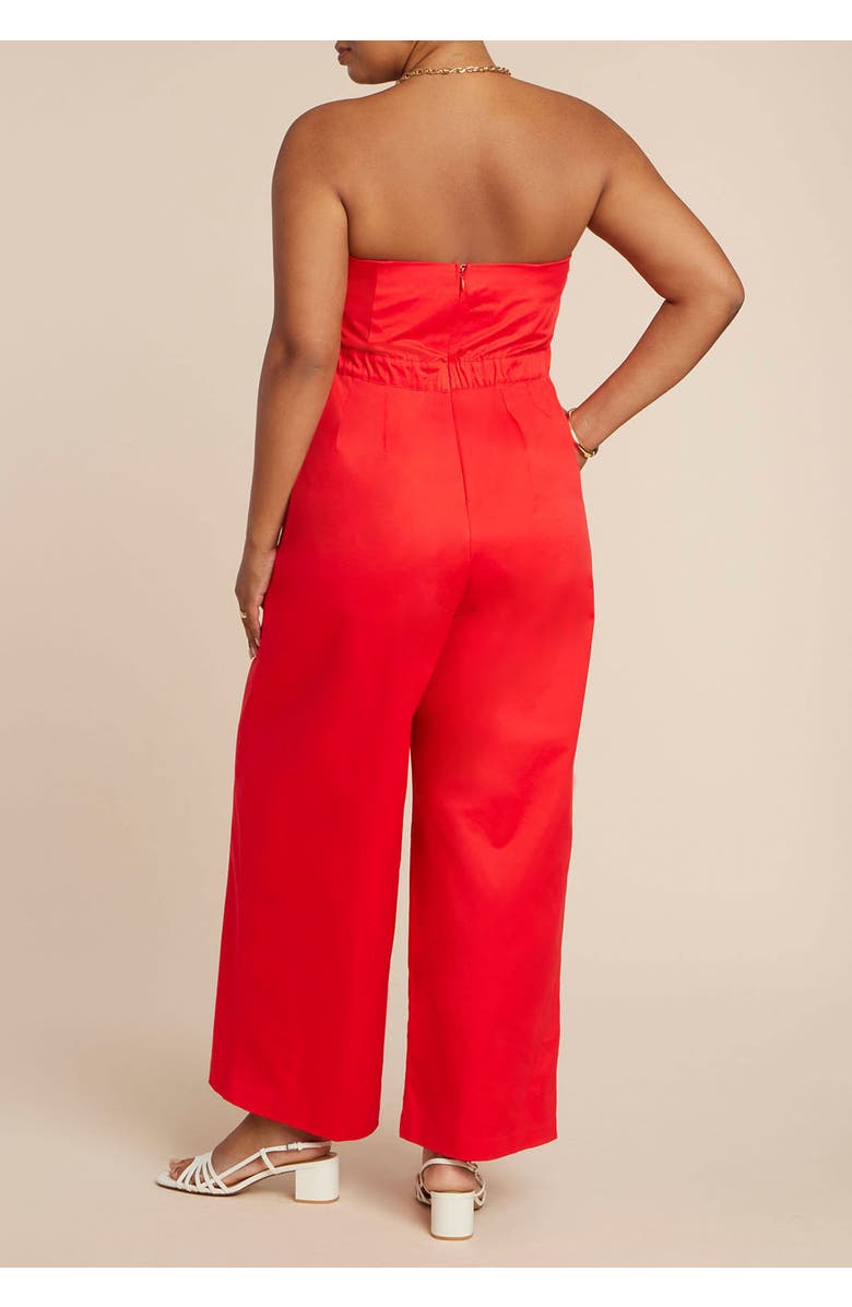 ELOQUII Flower Jumpsuit, Alternate, color, High Risk Red