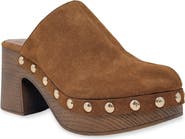 SHUSHOP Geneva Faux Suede Clog Mule