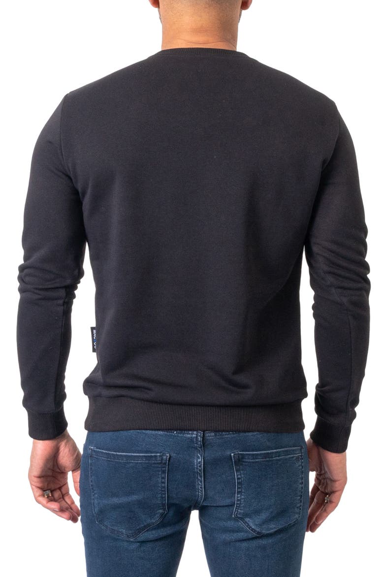 Future Black Stretch Cotton Graphic Sweater, Alternate, color, BLACK