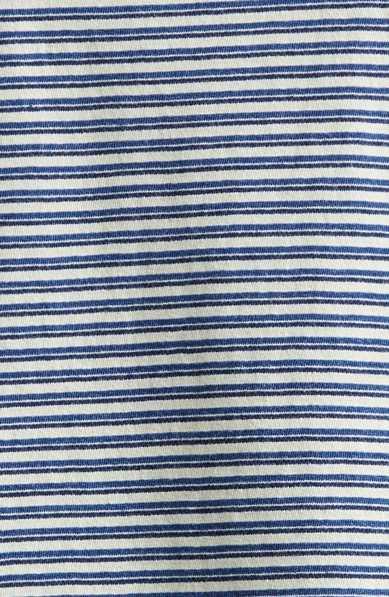 BEAMS Indigo Stripe Pocket T-Shirt, Alternate, color, Off White