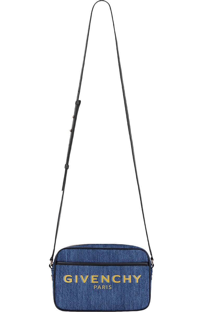 Givenchy Bond Shadow Logo Denim Camera Bag, Main, color,