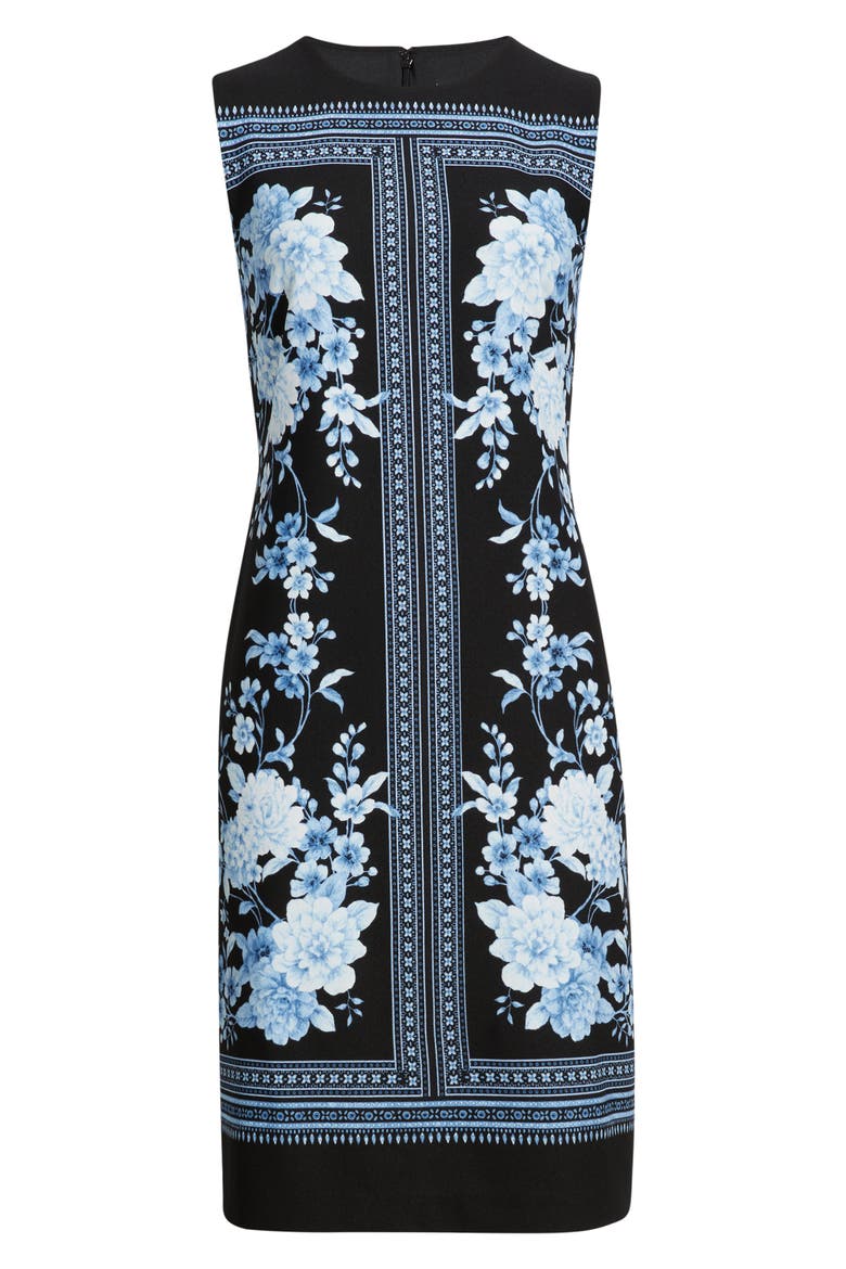 Print Sleeveless Sheath Dress, Alternate, color, ANNE BLACK MULTI