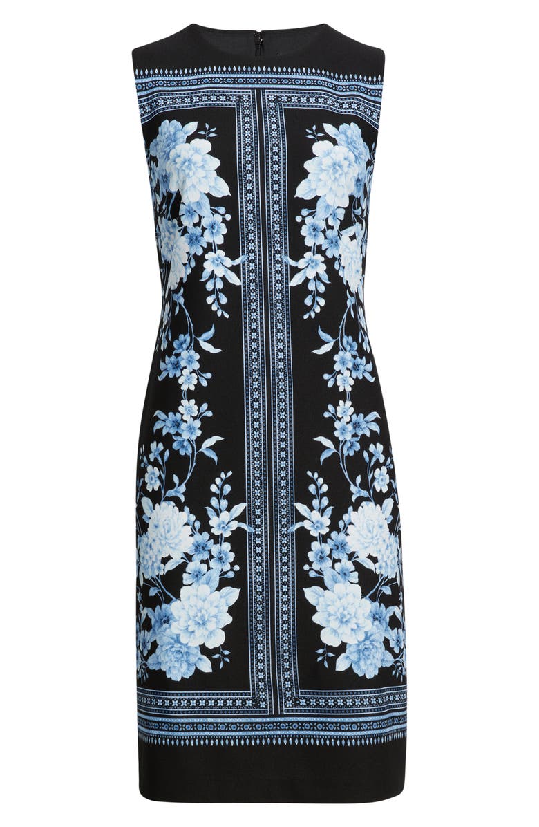 Anne Klein Print Sleeveless Sheath Dress, Alternate, color, Anne Black Multi