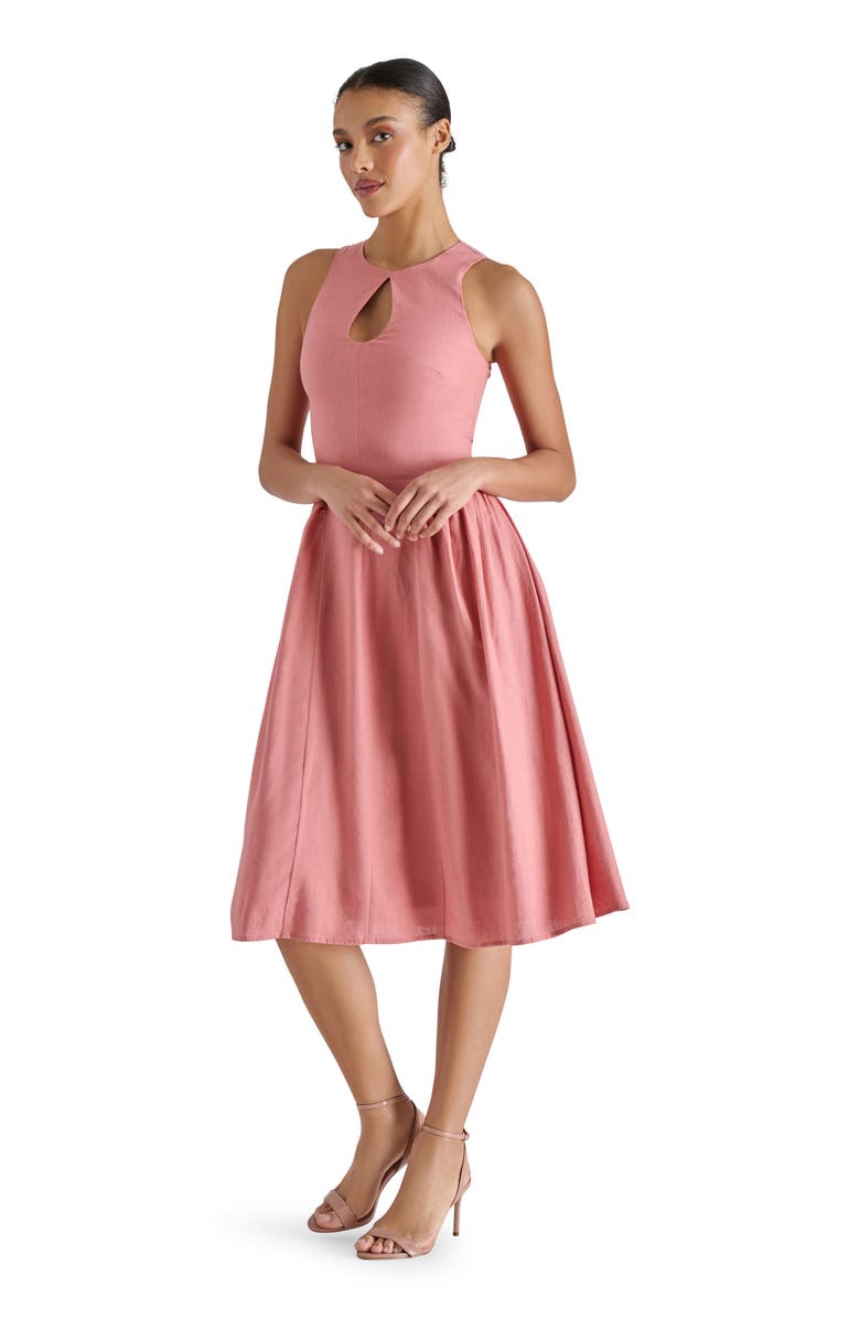 Steve Madden Everleigh Sleeveless Fit & Flare Dress, Alternate, color, Dusty Brick