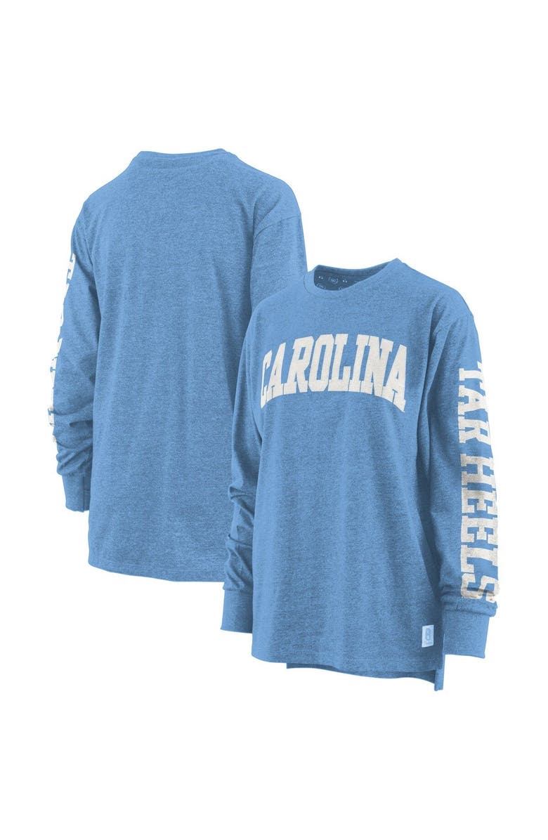 PRESSBOX Women's Pressbox Carolina Blue North Carolina Tar Heels Two-Hit Canyon Long Sleeve T-Shirt, Alternate, color, Light Blue