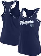 FANATICS Women's Fanatics Branded Navy Memphis Grizzlies Wordmark Logo Racerback Tank Top