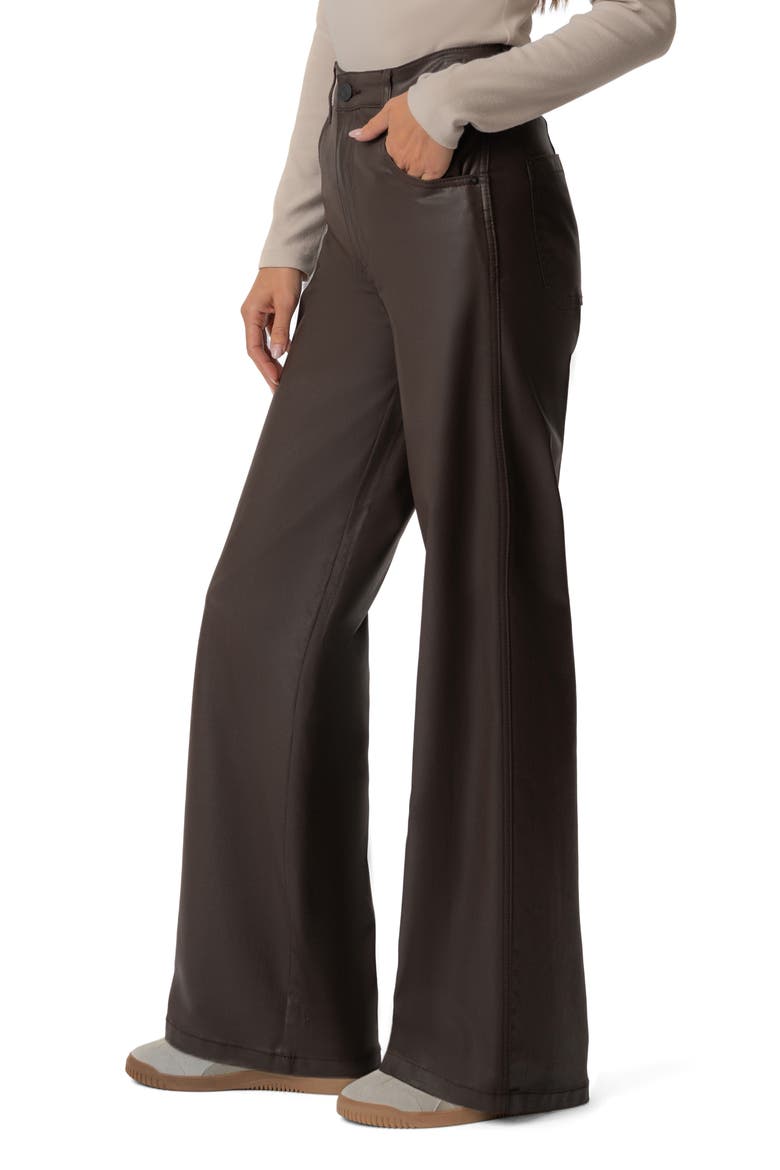 Jodi Coated High Waist Relaxed Straight Leg Jeans, Alternate, color, CHOCOLATE