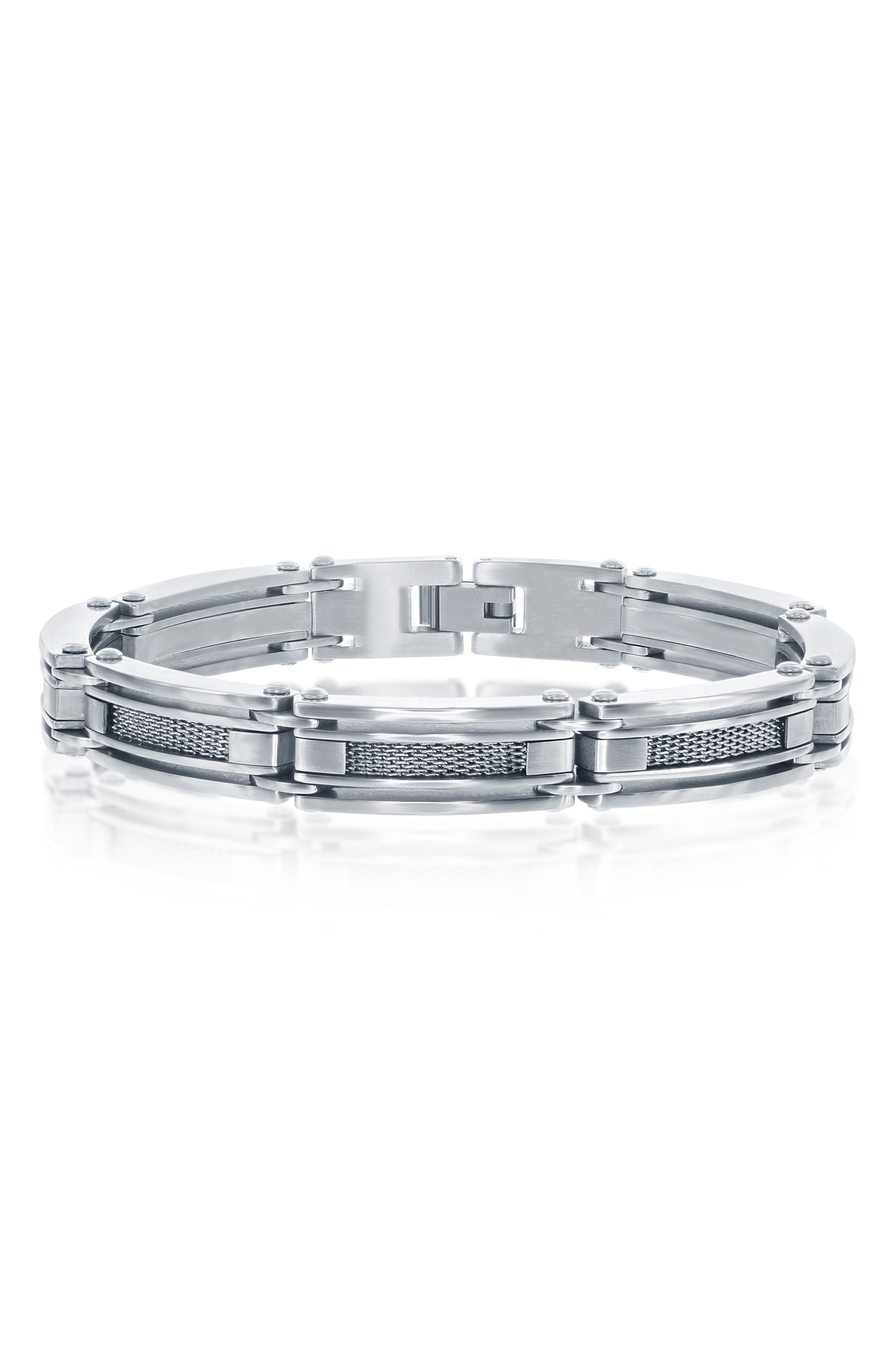 BLACKJACK Matte & Polished Mesh Bracelet