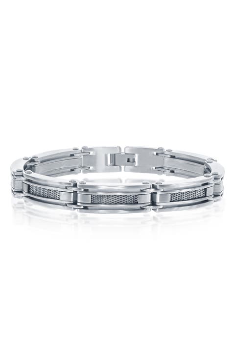 Matte & Polished Mesh Bracelet