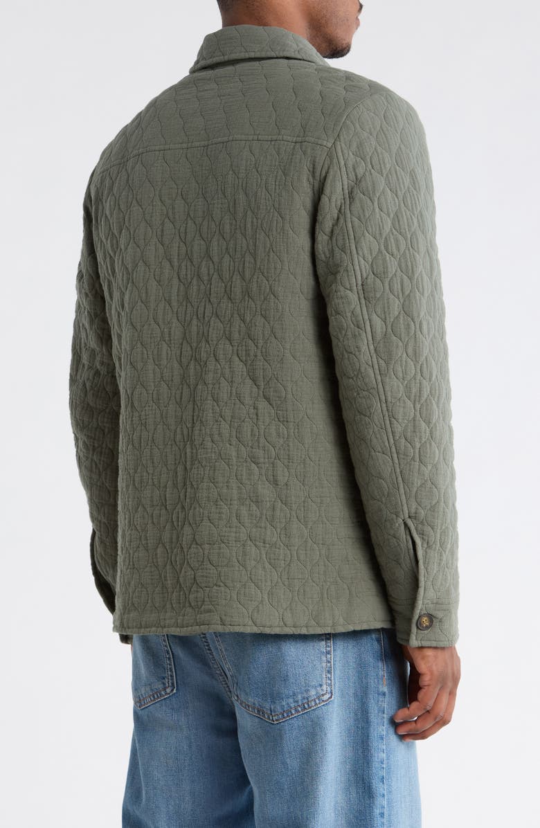 Bagatelle Quilted Shirt Jacket, Alternate, color, Moss