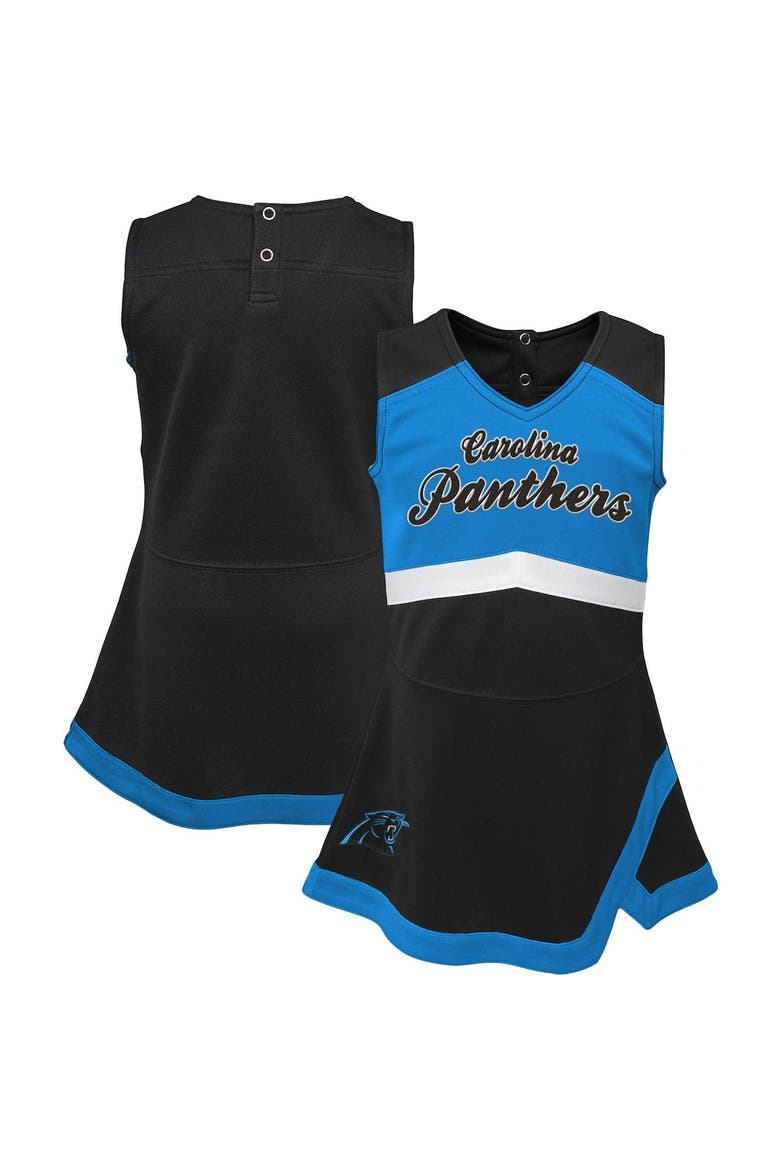 Girls Infant Black Carolina Panthers Cheer Captain Jumper Dress, Main, color, Black