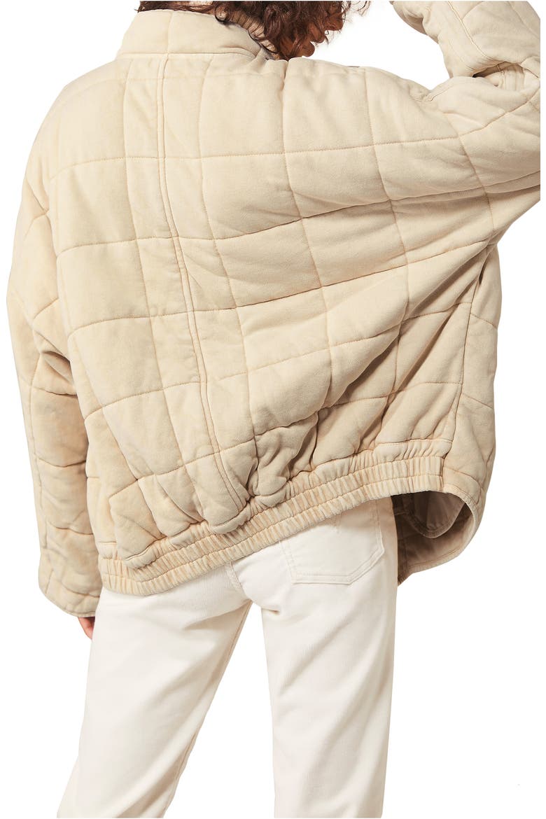 We the Free Dolman Sleeve Quilted Jacket, Alternate, color, VANILLA CREME