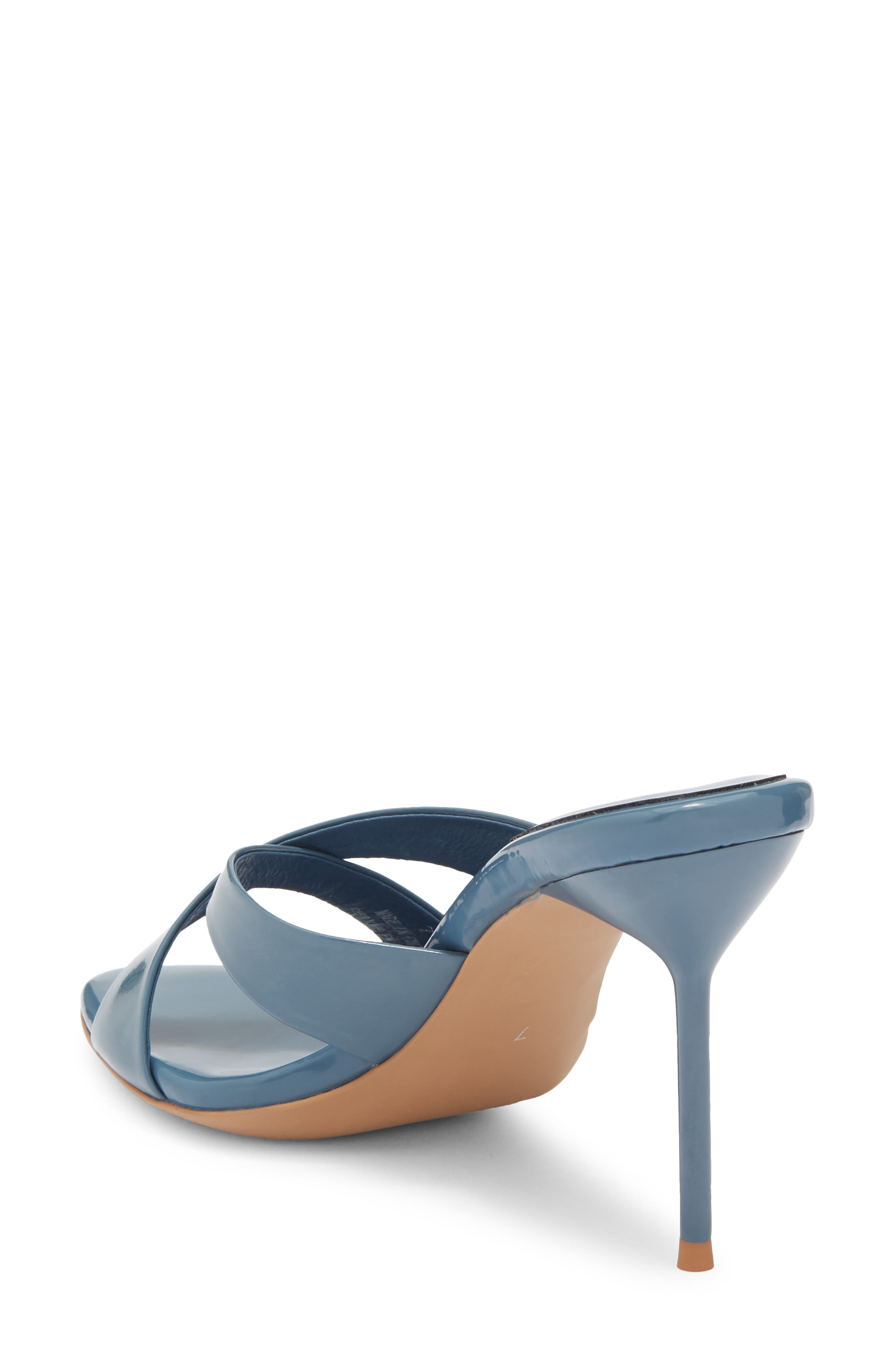 Crisscross Slide Sandal, Alternate, color, DUSTY BLUE PATENT