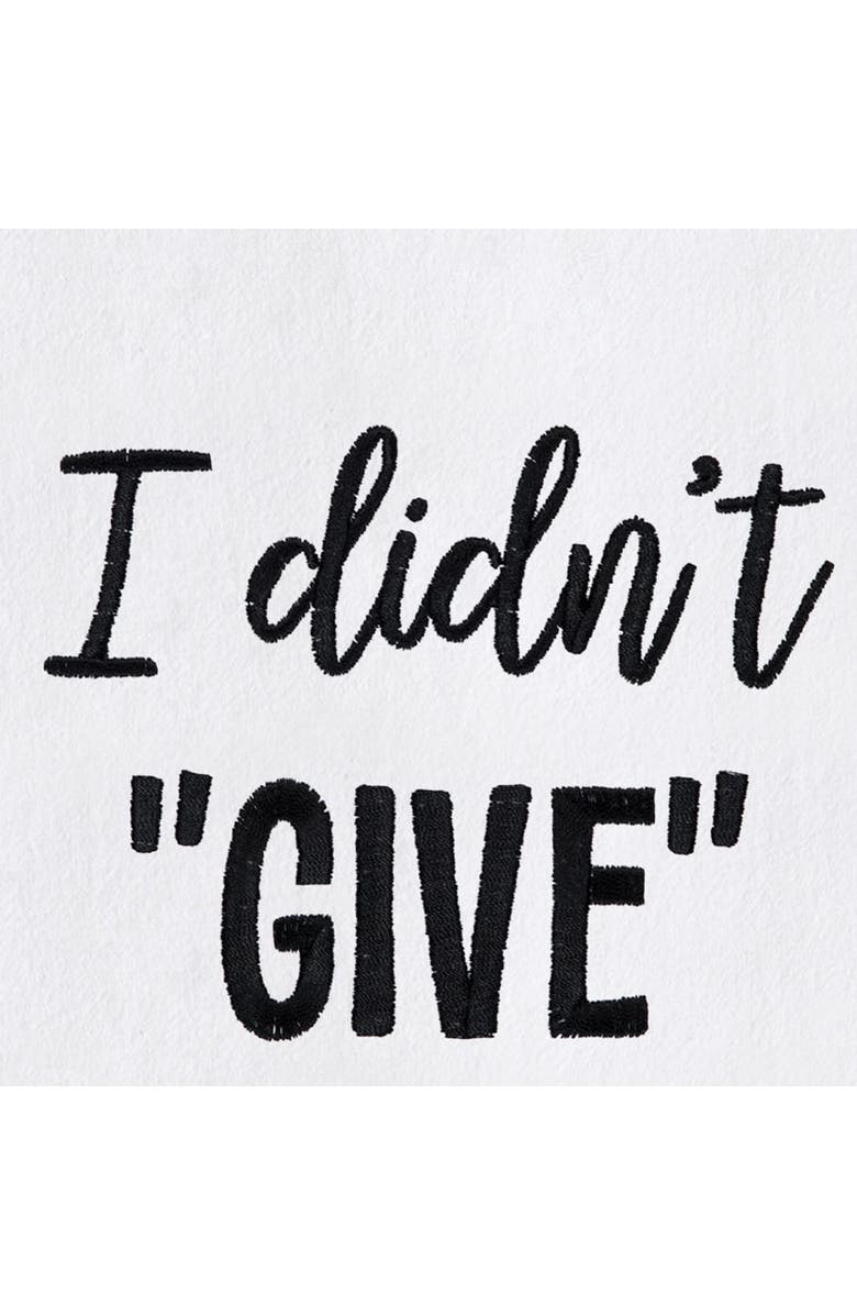 C&F Home You Earned It Kitchen and Bathroom Embroidered Hand Towel, Alternate, color, Black