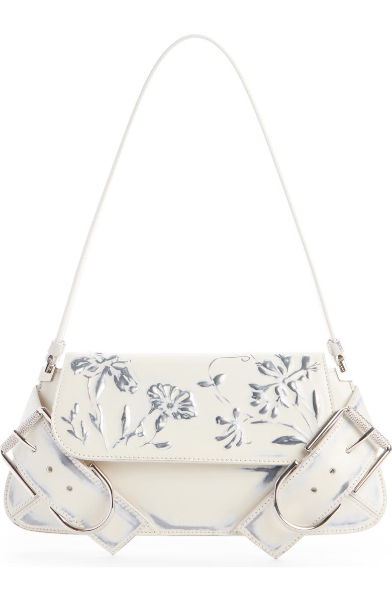 Givenchy Voyou Flowers Leather Flap Shoulder Bag, Main, color,