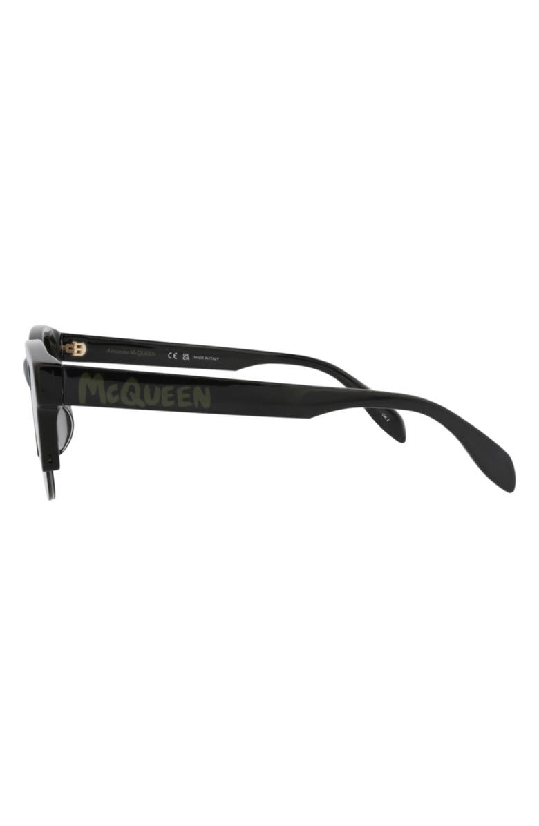 McQueen 54mm Square Sunglasses, Alternate, color, Black Black Green
