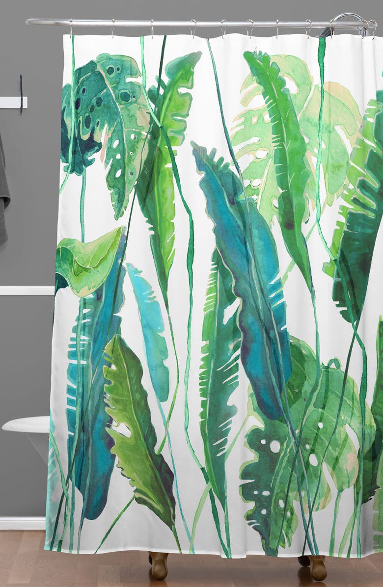 Deny Designs Leaves Shower Curtain, Alternate, color, 