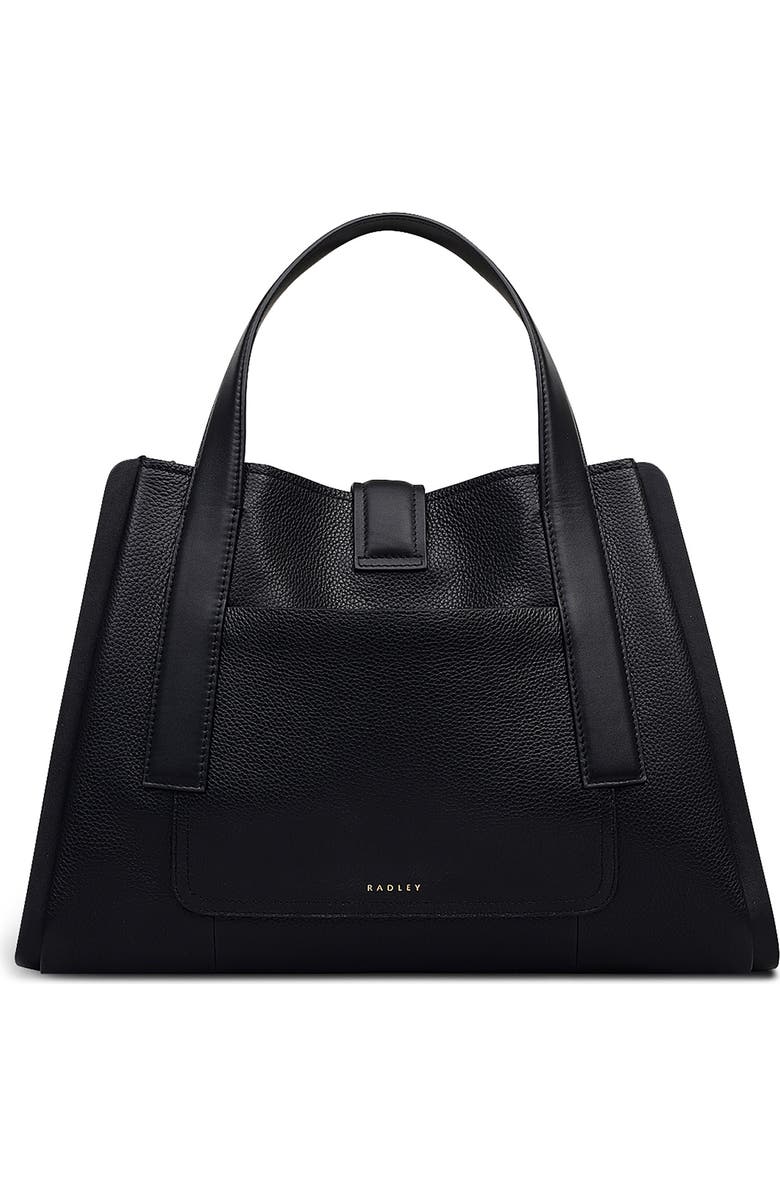 Radley Sloane Mews Medium Leather Satchel, Alternate, color, Black