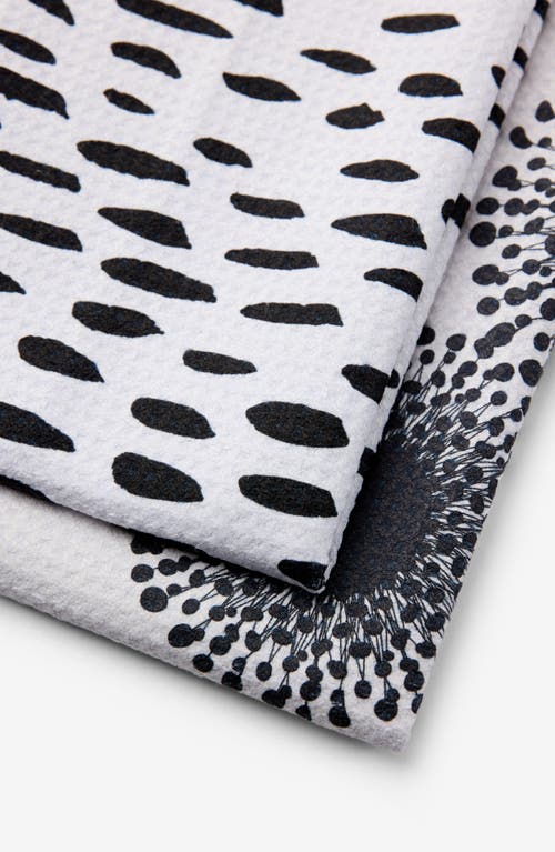 Geometry Kitchen Tea Towel Set In Black