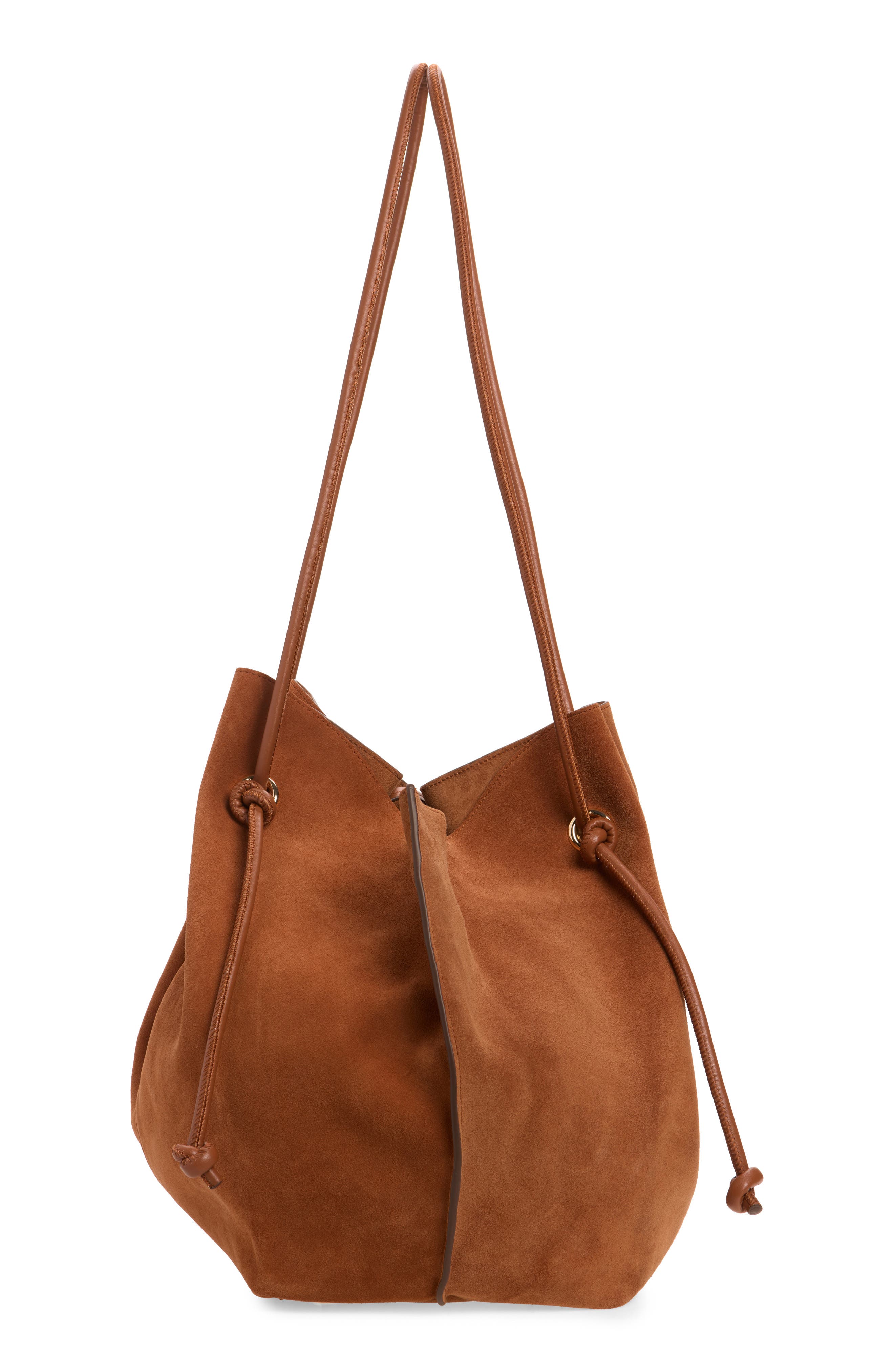 Suede Tote, Alternate, color, CUOIO