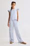  White/Blue Patterned