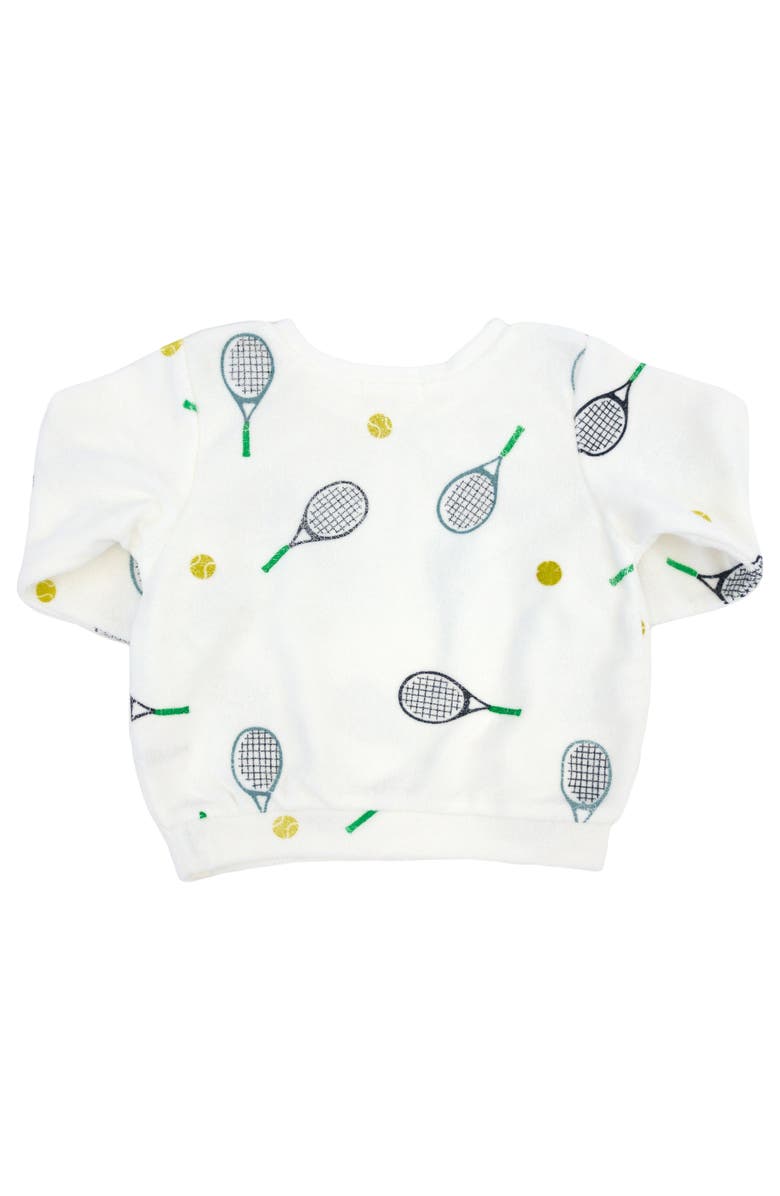 oh baby! Tennis Print Boxy, Alternate, color, Snow