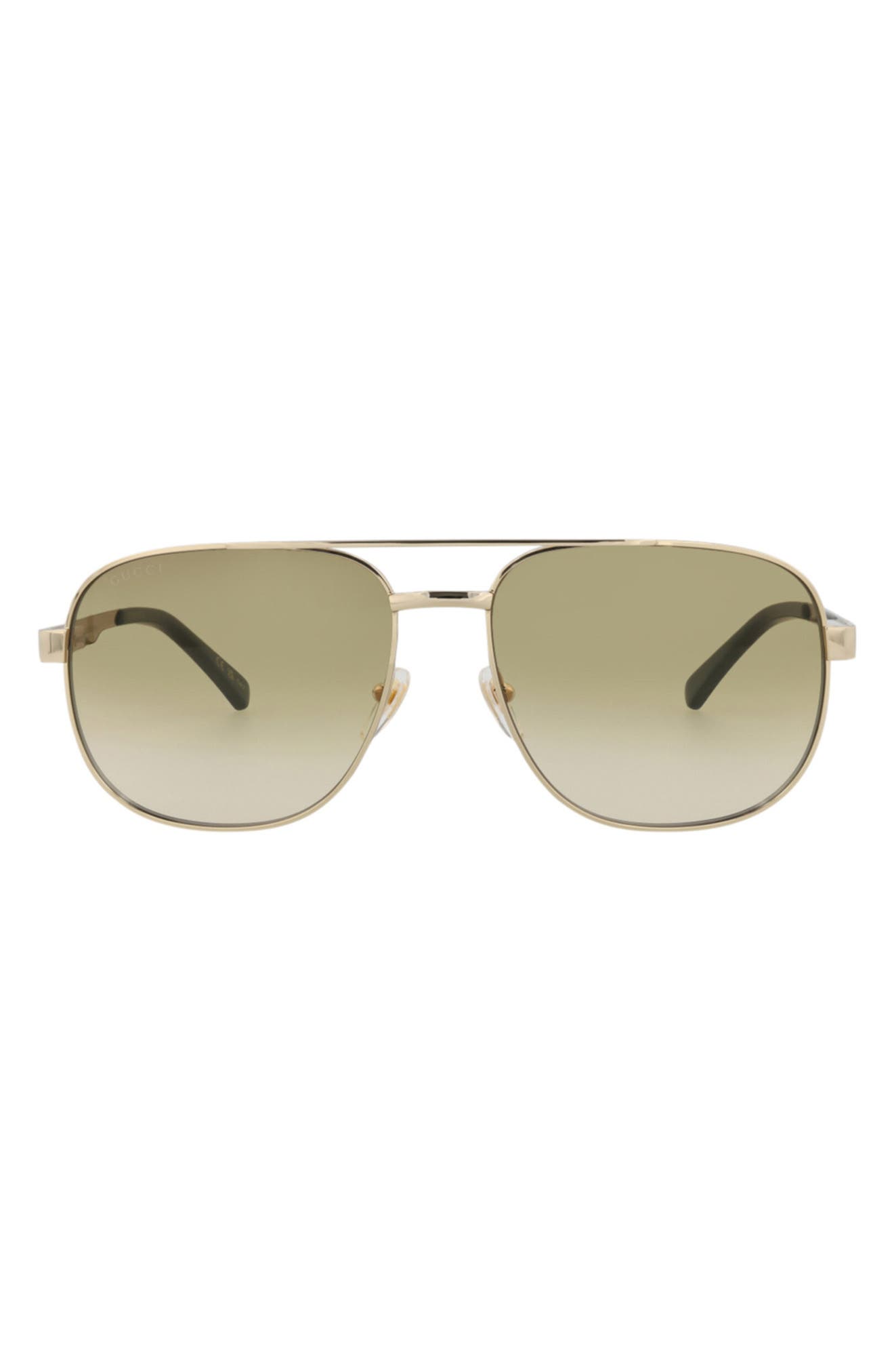 Gucci 60mm Gradient Aviator Sunglasses