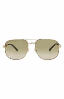Gucci 60mm Gradient Aviator Sunglasses