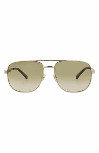 Gucci 60mm Gradient Aviator Sunglasses