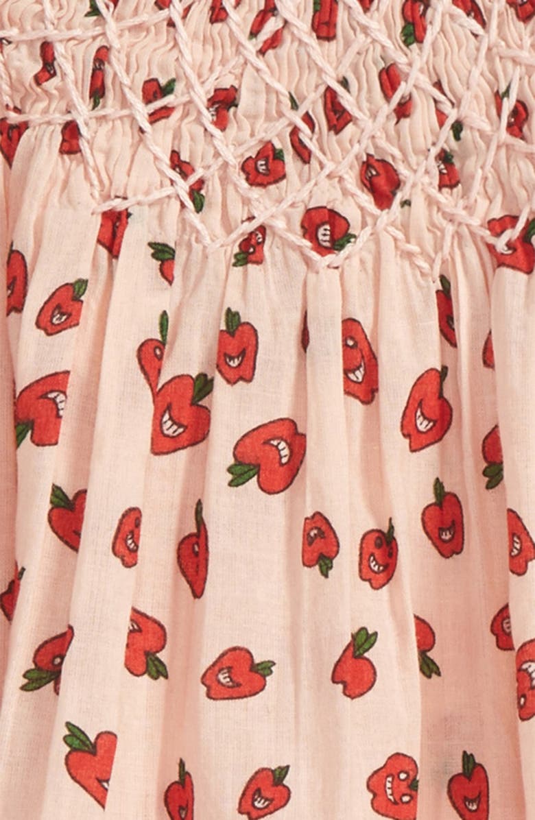 Stella McCartney Kids Apple Print Flutter Sleeve Dress & Bloomers, Alternate, color, 