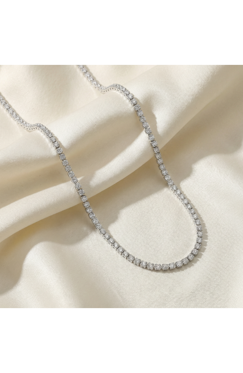 Bliss Diamond 5 - 20Ct Platinum Diamond Tennis Necklace 18" Lab Grown, Alternate, color, Platinum - 5Ct