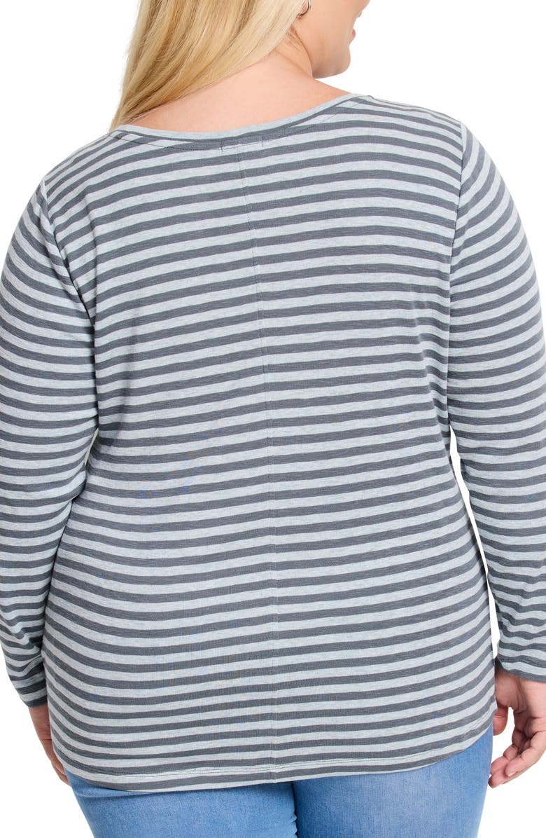 NZT by NIC+ZOE Stripe Cotton & Modal Boat Neck Top, Alternate, color, 