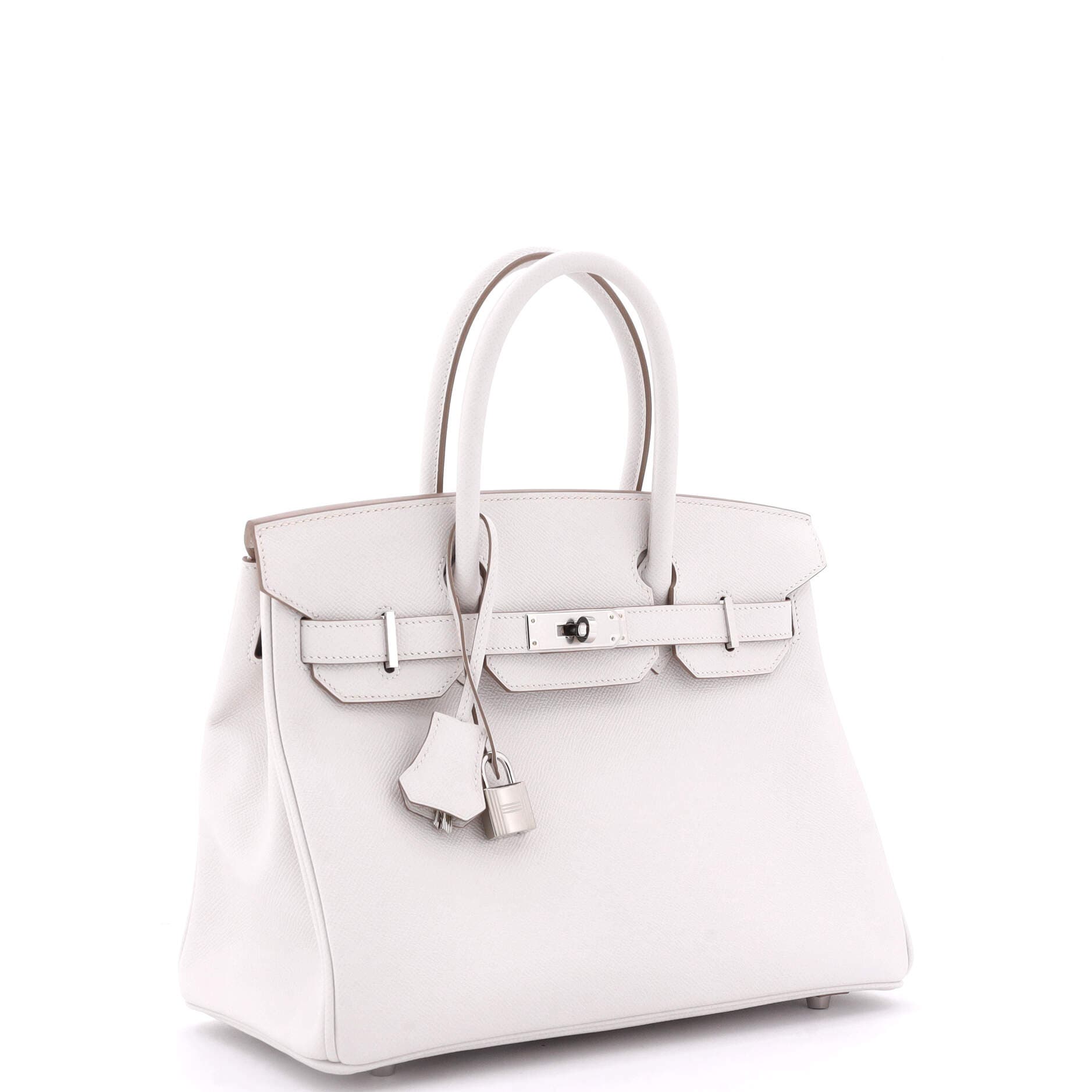 Pre-Owned Hermes Birkin Handbag Light Epsom with Palladium Hardware 30, Alternate, color, 