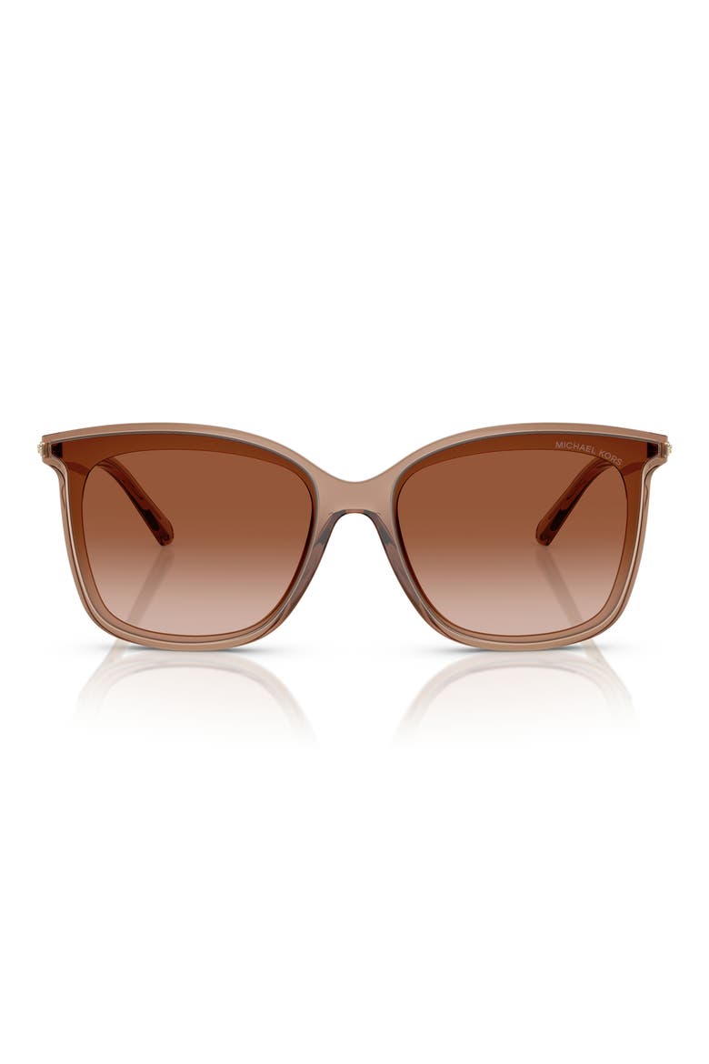 61mm Gradient Square Sunglasses, Main, color, BROWN GRAD
