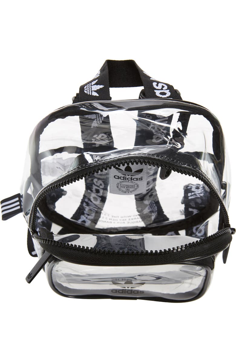 adidas Originals Mini Clear Backpack, Alternate, color,