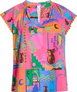 SUGARLIPS Lanus City Print Ayla Cotton Top