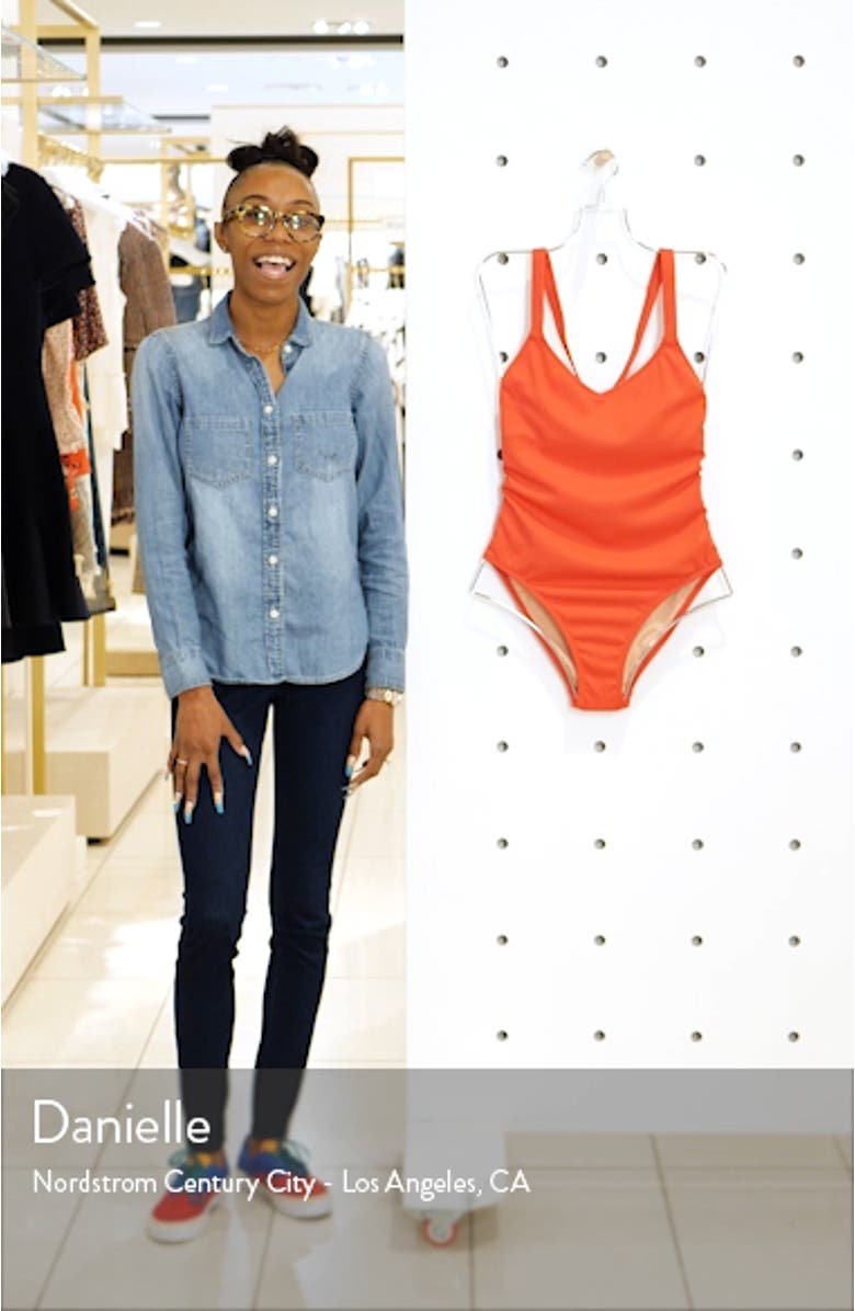 Second Wave Rib Crisscross One-Piece Swimsuit, sales video thumbnail