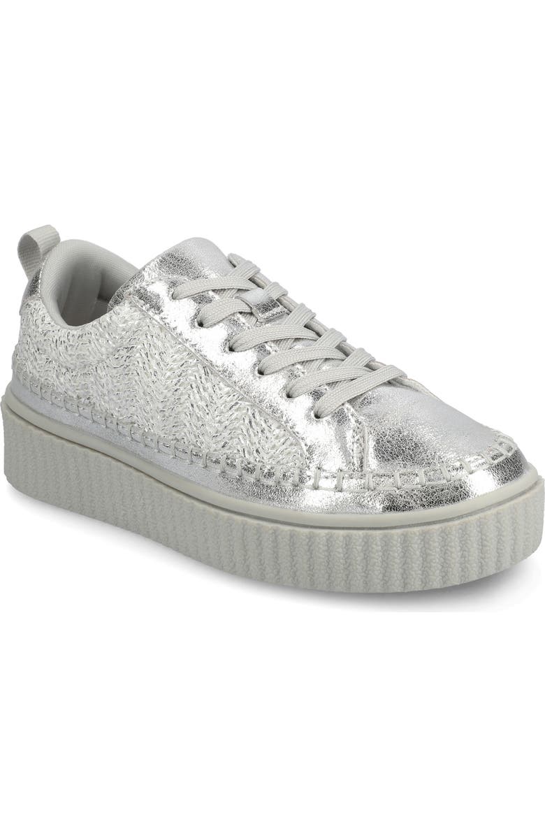 Journee Collection Pazey Platform Sneaker, Main, color, Silver