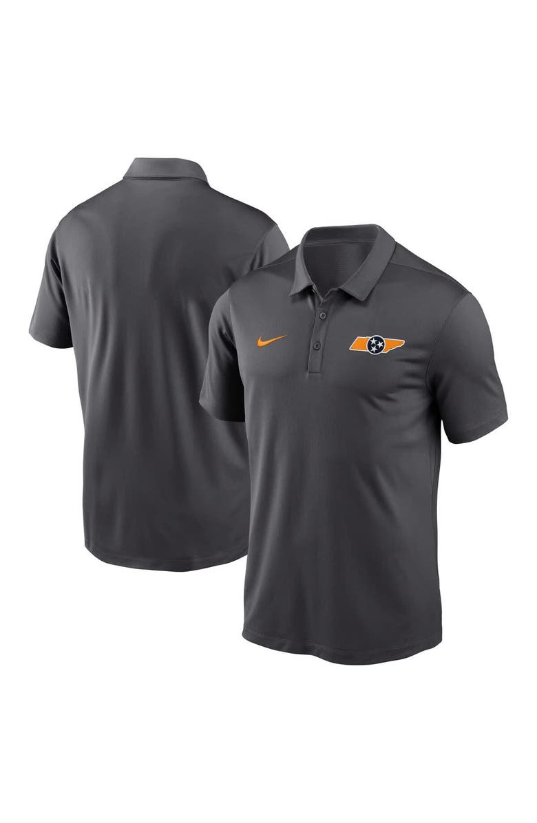 Nike Men's Nike Anthracite Tennessee Volunteers Franchise Polo, Main, color, Anthracite