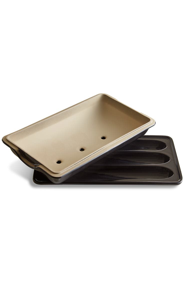 Emile Henry Flame Baguette Baker, Alternate, color, Charcoal