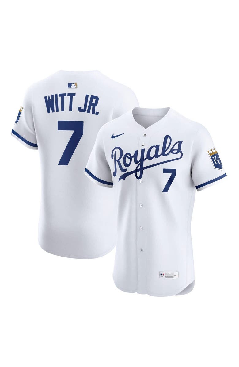 Nike Men's Nike Bobby Witt Jr. White Kansas City Royals Home Elite Jersey, Main, color, White