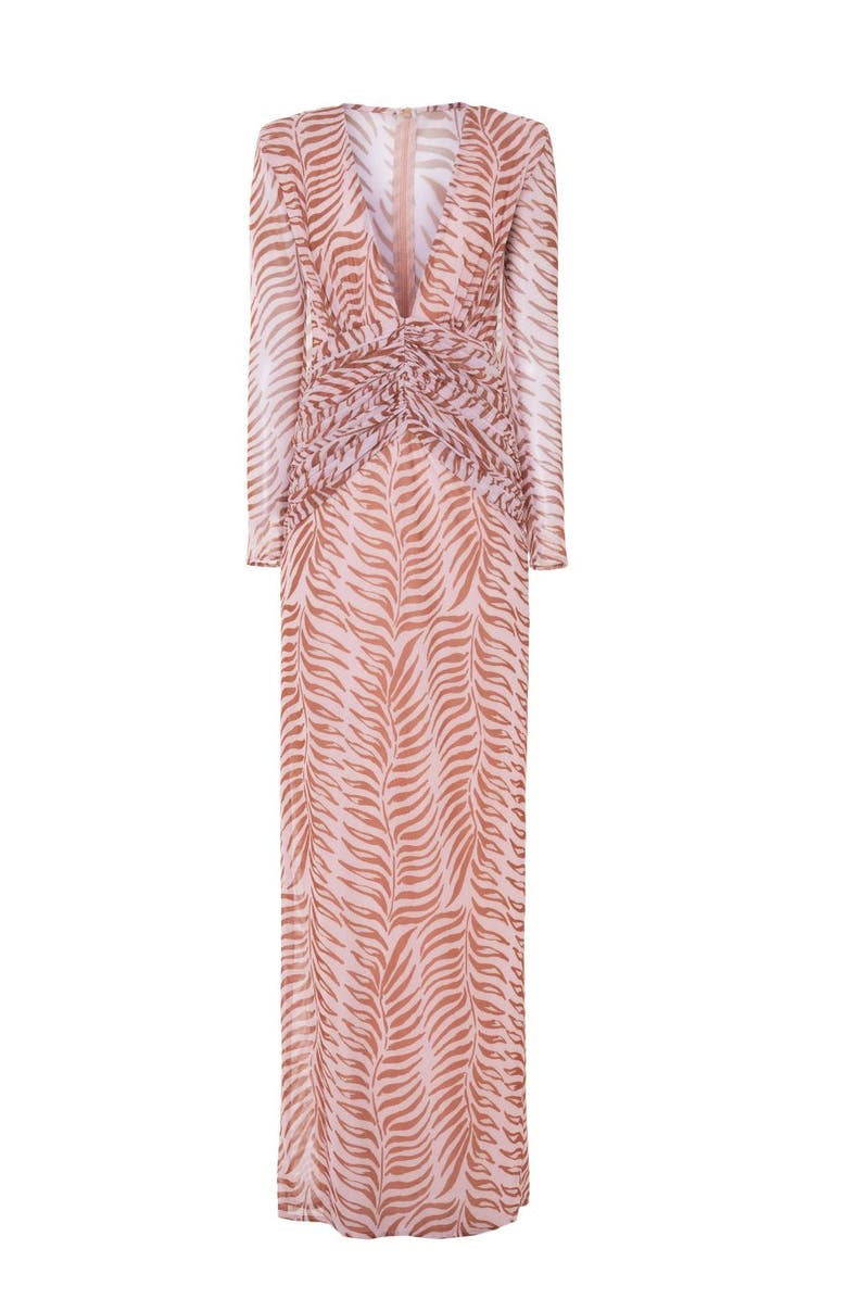 PatBO Botanic Retro Tulle Maxi Dress, Alternate, color, Light Pink